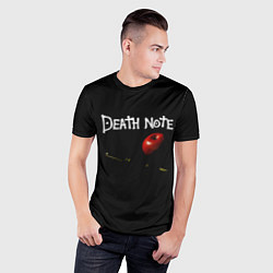 Футболка спортивная мужская Death Note яблоко и ручка, цвет: 3D-принт — фото 2