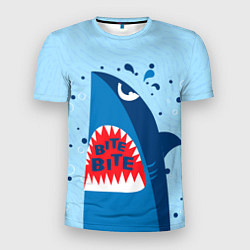 Мужская спорт-футболка Акула bite