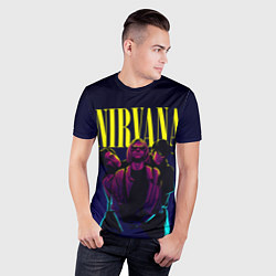 Футболка спортивная мужская Nirvana Neon, цвет: 3D-принт — фото 2