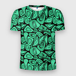 Мужская спорт-футболка Зеленый абстрактный узор