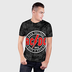 Футболка спортивная мужская AC DC HIGH VOLTAGE, цвет: 3D-принт — фото 2