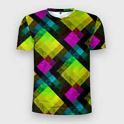Мужская спорт-футболка Абстрактный разноцветный узор