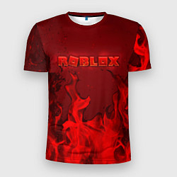Мужская спорт-футболка ROBLOX ОГОНЬ