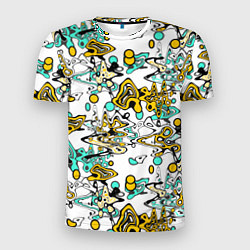Мужская спорт-футболка Абстрактный современный узор в стиле граффити