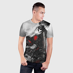 Футболка спортивная мужская Sekiro shadows die twice спина Z, цвет: 3D-принт — фото 2
