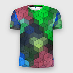 Футболка спортивная мужская Разноцветный геометрический уз, цвет: 3D-принт