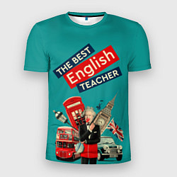 Мужская спорт-футболка Лучший учитель английского языка