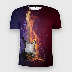 Мужская спорт-футболка Гитара - Огонь и вода