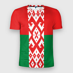 Футболка спортивная мужская Белоруссия, цвет: 3D-принт