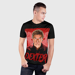 Футболка спортивная мужская Dexter Декстер портрет постер, цвет: 3D-принт — фото 2