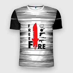 Футболка спортивная мужская Free Fire Фри Фаер,, цвет: 3D-принт