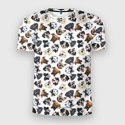 Мужская спорт-футболка Разные Породы Собак