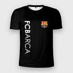 Футболка спортивная мужская FC BARCA BLACK STYLE, цвет: 3D-принт