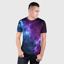 Футболка спортивная мужская NEON GALAXY НЕОНОВЫЙ КОСМОС, цвет: 3D-принт — фото 2