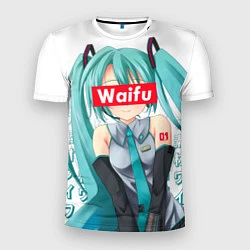 Футболка спортивная мужская Waifu - Hatsune Miku, цвет: 3D-принт