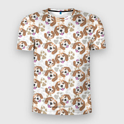Мужская спорт-футболка Бигль Собака