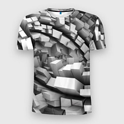 Мужская спорт-футболка Геометрическая объёмная абстракция