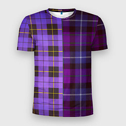 Мужская спорт-футболка Purple Checkered