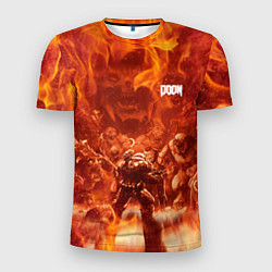 Футболка спортивная мужская Hell Monster vs Doom, цвет: 3D-принт