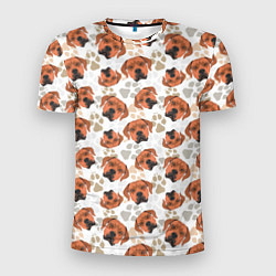 Мужская спорт-футболка Собака Родезийский Риджбек