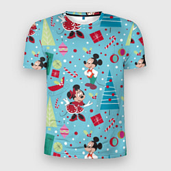 Мужская спорт-футболка Mickey and Minnie pattern