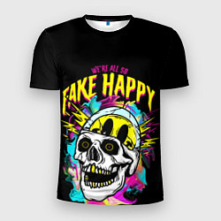 Футболка спортивная мужская Fake Happy Фальшивое счастье, цвет: 3D-принт