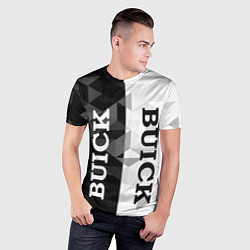 Футболка спортивная мужская Buick Black And White, цвет: 3D-принт — фото 2