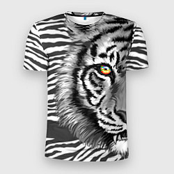 Мужская спорт-футболка Голова тигра 22