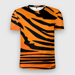 Мужская спорт-футболка Шкура шерсть тигра