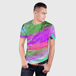 Футболка спортивная мужская Красочный взрыв, цвет: 3D-принт — фото 2