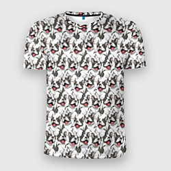 Мужская спорт-футболка Собака Бостон-Терьер
