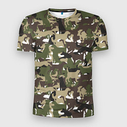 Мужская спорт-футболка Камуфляж из Собак Camouflage