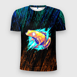 Футболка спортивная мужская Жаба цветная абстрактная, цвет: 3D-принт