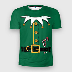 Футболка спортивная мужская Christmas Elf Outfit, цвет: 3D-принт