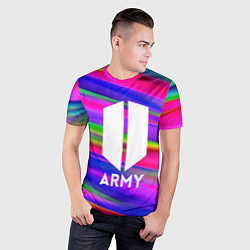 Футболка спортивная мужская BTS ARMY RAIBOW, цвет: 3D-принт — фото 2