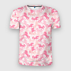 Мужская спорт-футболка Розовые Единороги