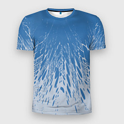 Мужская спорт-футболка Коллекция Rays Лучи Голубой и серый Абстракция 650
