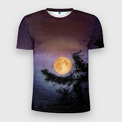 Мужская спорт-футболка Night sky with full moon by Apkx
