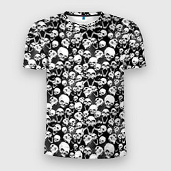 Футболка спортивная мужская Screaming skulls & web, цвет: 3D-принт