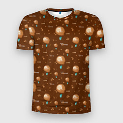 Мужская спорт-футболка Воздушные шары для любителей кофе