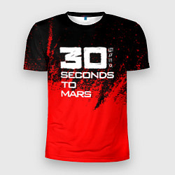 Футболка спортивная мужская 30 Seconds to Mars: Брызги, цвет: 3D-принт