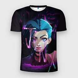 Футболка спортивная мужская League Of Legends Jinx neon, цвет: 3D-принт