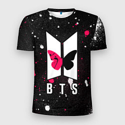 Футболка спортивная мужская BTS Бабочка, цвет: 3D-принт