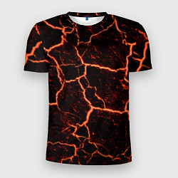 Мужская спорт-футболка Раскаленная лаваhot lava