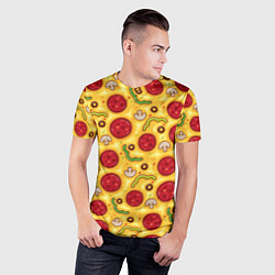 Футболка спортивная мужская Pizza salami, цвет: 3D-принт — фото 2