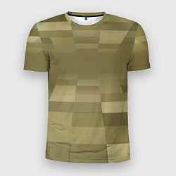 Мужская спорт-футболка Пиксельный военный фон