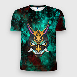 Футболка спортивная мужская Genshin Impact - Маска Сяо, цвет: 3D-принт