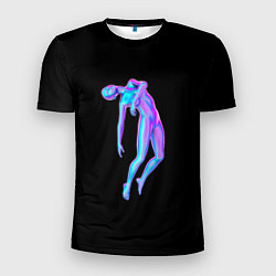 Футболка спортивная мужская Неоновая невесомость, цвет: 3D-принт