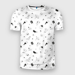 Мужская спорт-футболка Набор смешных котов