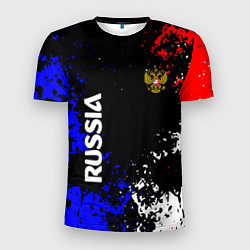 Мужская спорт-футболка Russia Брызги красок